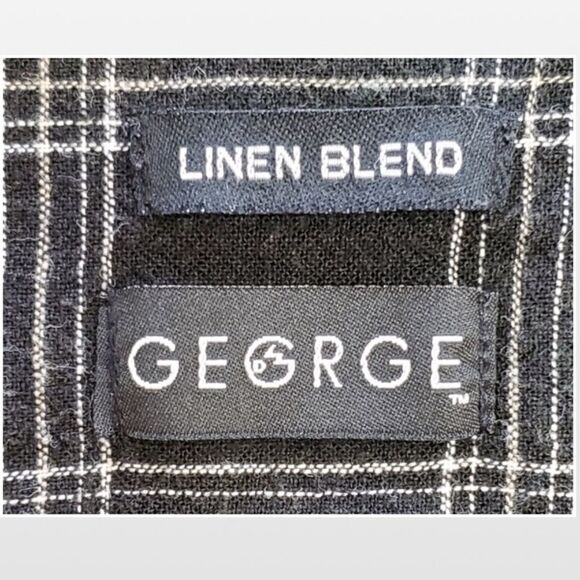 Men Medium Plaid Casual Button Down Short Sleeve Top - Picture 9 of 11